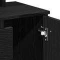 vidaXL Black Oak Dressing Table with Mirror - 86.5 x 35 x 136 cm