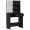 vidaXL LED Dressing Table in Black Oak - 74.5x40x141 cm, Made with Engineered Wood