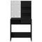 vidaXL LED Dressing Table in Black Oak - 74.5x40x141 cm, Made with Engineered Wood