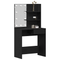 vidaXL LED Dressing Table in Black Oak - 74.5x40x141 cm, Made with Engineered Wood