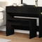 vidaXL Dressing Stool Black Oak 70x35x45 cm Engineered Wood