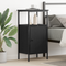 vidaXL Bedside Cabinet Black Oak 41x31x80 cm Engineered Wood