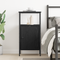 vidaXL Bedside Cabinet Black Oak 41x31x80 cm Engineered Wood