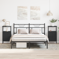 vidaXL Bedside Cabinets 2 pcs Black Oak 41x31x80 cm Engineered Wood