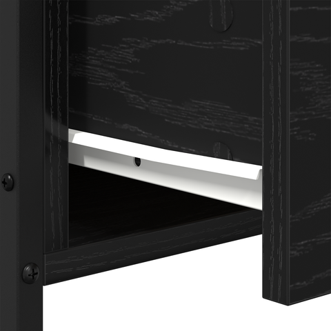 vidaXL Nightstands 2 Pack Black Oak 34x35.5x70 cm Made of Engineered Wood