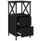 vidaXL Nightstands 2 Pack Black Oak 34x35.5x70 cm Made of Engineered Wood