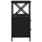 vidaXL Nightstands 2 Pack Black Oak 34x35.5x70 cm Made of Engineered Wood
