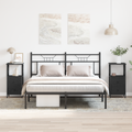 vidaXL Nightstands 2 Pack Black Oak 34x35.5x70 cm Made of Engineered Wood