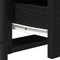 vidaXL Bedside Cabinet Black Oak 44x45x60 cm Engineered Wood and Steel