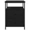 vidaXL Bedside Cabinet Black Oak 44x45x60 cm Engineered Wood and Steel