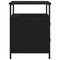 vidaXL Bedside Cabinet Black Oak 44x45x60 cm Engineered Wood and Steel
