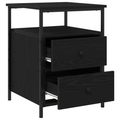 vidaXL Bedside Cabinets 2 pcs Black Oak 44x45x60 cm Engineered Wood