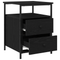 vidaXL Bedside Cabinets 2 pcs Black Oak 44x45x60 cm Engineered Wood