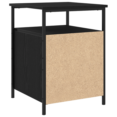 vidaXL Bedside Cabinets 2 pcs Black Oak 44x45x60 cm Engineered Wood