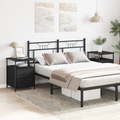 vidaXL Bedside Cabinets 2 pcs Black Oak 44x45x60 cm Engineered Wood