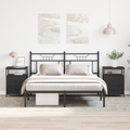 vidaXL Bedside Cabinets 2 pcs Black Oak 44x45x60 cm Engineered Wood