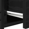 vidaXL Bedside Cabinet Black Oak 34x36x50 cm Engineered Wood and Steel