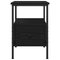 vidaXL Bedside Cabinet Black Oak 34x36x50 cm Engineered Wood and Steel