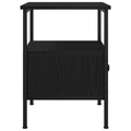 vidaXL Bedside Cabinet Black Oak 34x36x50 cm Engineered Wood and Steel