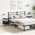 vidaXL Bedside Cabinets 2 pcs Black Oak 34x36x50 cm Engineered Wood