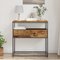 vidaXL Console Table with Drawer with Shelf Old Wood 75 x 40 x 75 cm