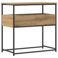 vidaXL Console Table Artisan Oak 75x40x75 cm Engineered Wood and Steel