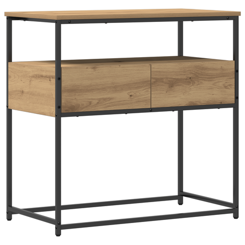 vidaXL Console Table Artisan Oak 75x40x75 cm Engineered Wood and Steel
