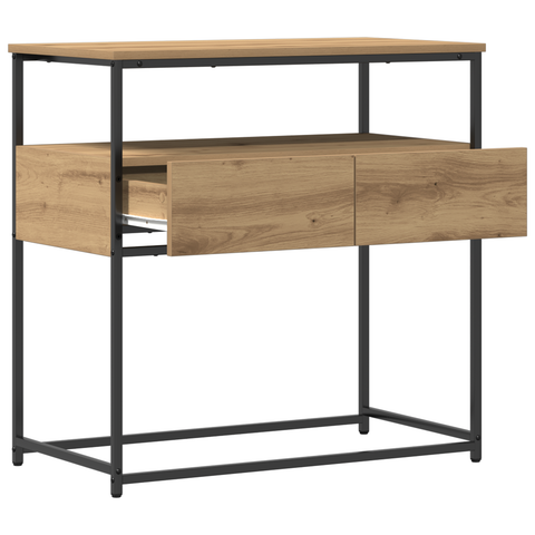 vidaXL Console Table Artisan Oak 75x40x75 cm Engineered Wood and Steel