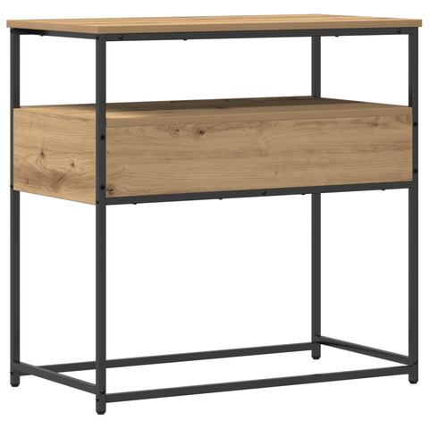 vidaXL Console Table Artisan Oak 75x40x75 cm Engineered Wood and Steel