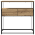 vidaXL Console Table Artisan Oak 75x40x75 cm Engineered Wood and Steel