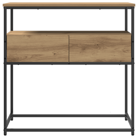 vidaXL Console Table Artisan Oak 75x40x75 cm Engineered Wood and Steel