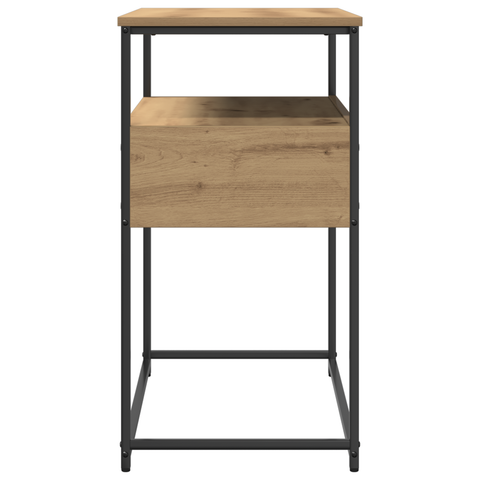 vidaXL Console Table Artisan Oak 75x40x75 cm Engineered Wood and Steel