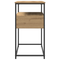 vidaXL Console Table Artisan Oak 75x40x75 cm Engineered Wood and Steel