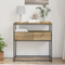 vidaXL Console Table Artisan Oak 75x40x75 cm Engineered Wood and Steel