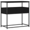vidaXL Console Table Black Oak 75x40x75 cm Engineered Wood and Steel