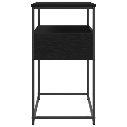vidaXL Console Table Black Oak 75x40x75 cm Engineered Wood and Steel