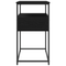 vidaXL Console Table Black Oak 75x40x75 cm Engineered Wood and Steel