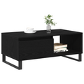 vidaXL Coffee Table Black Oak 90x50x36,5 cm Engineered Wood