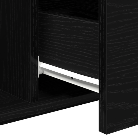 vidaXL Coffee Table Black Oak 90x50x36,5 cm Engineered Wood
