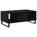 vidaXL Coffee Table Black Oak 90x50x36,5 cm Engineered Wood