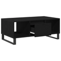 vidaXL Coffee Table Black Oak 90x50x36,5 cm Engineered Wood