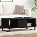 vidaXL Coffee Table Black Oak 90x50x36,5 cm Engineered Wood