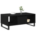 vidaXL Coffee Table Black Oak 90x50x36,5 cm Engineered Wood