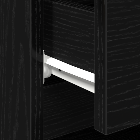 vidaXL Bedside Cabinet Black Oak 40x35x50 cm Engineered Wood