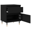 vidaXL Bedside Cabinet Black Oak 40x35x50 cm Engineered Wood