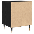 vidaXL Bedside Cabinet Black Oak 40x35x50 cm Engineered Wood