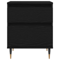 vidaXL Bedside Cabinet Black Oak 40x35x50 cm Engineered Wood