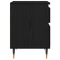 vidaXL Bedside Cabinet Black Oak 40x35x50 cm Engineered Wood