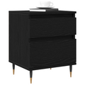 vidaXL Bedside Cabinet Black Oak 40x35x50 cm Engineered Wood