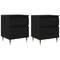 vidaXL Bedside Cabinets 2pcs Black Oak 40x35x50 cm Engineered Wood